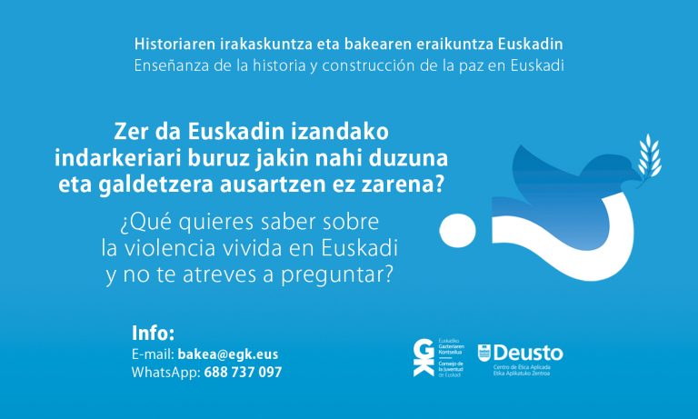 [:es]¿Qué se preguntan los jóvenes sobre la violencia vivida en Euskadi?[:en]Comunidad de Aprendizaje Historia y Construcción de Paz en Euskadi[:eu]Comunidad de Aprendizaje Historia y Construcción de Paz en Euskadi[:]